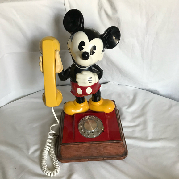 Mickey Mouse Walt Disney Vintage Rotary Dial Telephone 1976 - Picture 1 of 6